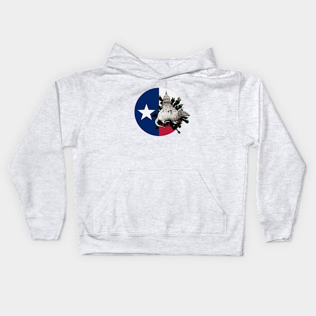 Austin Dillo Kids Hoodie by TX Tees